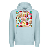 Blue Mist school seamless pattern Premium Hoodie - BundleAndBundleShop