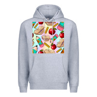Heather Grey school seamless pattern Premium Hoodie - BundleAndBundleShop