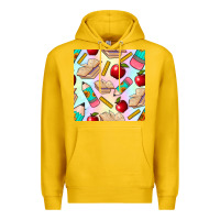 Lemon school seamless pattern Premium Hoodie - BundleAndBundleShop
