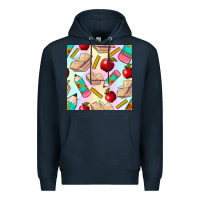 Navy school seamless pattern Premium Hoodie - BundleAndBundleShop