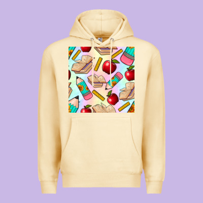 School Seamless Pattern Premium Hoodie Designed By Bundleandbundleshop