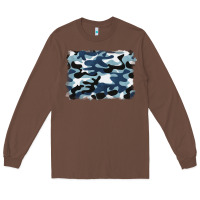Chestnut blue camouflage background Long Sleeve Tee - BarkalooDesign