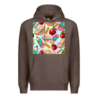 Coffee school seamless pattern Premium Hoodie - BundleAndBundleShop