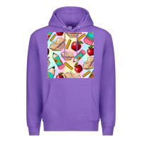 Purple school seamless pattern Premium Hoodie - BundleAndBundleShop