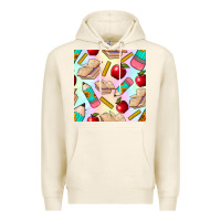 Tofu school seamless pattern Premium Hoodie - BundleAndBundleShop