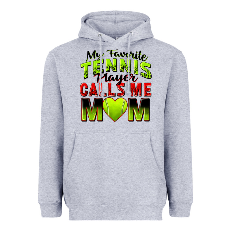 My Favorite Tennis Player Calls Me Mom Heavyweight Hoodie by Zillion Design Studio | Teevron