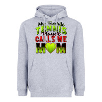 Heather Grey my favorite tennis player calls me mom Heavyweight Hoodie - Zillion Design Studio
