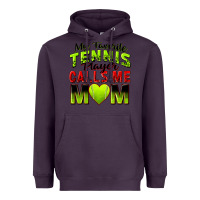 Plum my favorite tennis player calls me mom Heavyweight Hoodie - Zillion Design Studio
