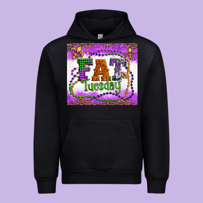 Fat Tuesday Fleur De Lis And Mardi Gras Beads Urban Hoodie Designed By Artiststas