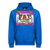 Cobalt fat tuesday fleur de lis and mardi gras beads Urban Hoodie - Artiststas