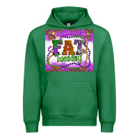 Emerald fat tuesday fleur de lis and mardi gras beads Urban Hoodie - Artiststas