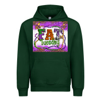 Forest Green fat tuesday fleur de lis and mardi gras beads Urban Hoodie - Artiststas