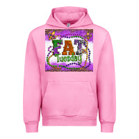 Fuchsia Pink fat tuesday fleur de lis and mardi gras beads Urban Hoodie - Artiststas