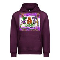 Mauve Wine fat tuesday fleur de lis and mardi gras beads Urban Hoodie - Artiststas