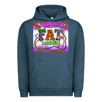 Pigment Midnight Navy fat tuesday fleur de lis and mardi gras beads Urban Hoodie - Artiststas