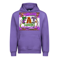 Tulip fat tuesday fleur de lis and mardi gras beads Urban Hoodie - Artiststas