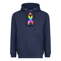 Navy pride ribbon Heavyweight Hoodie - texasbilliewilder