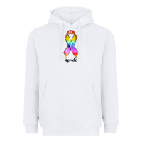 White pride ribbon Heavyweight Hoodie - texasbilliewilder