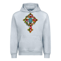Heather Grey christmas cross Urban Hoodie - AdoDesignShop