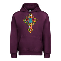 Mauve Wine christmas cross Urban Hoodie - AdoDesignShop