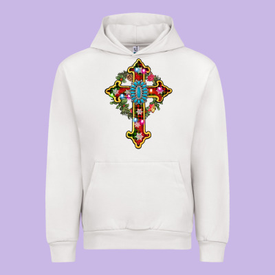 Christmas Cross Urban Hoodie Designed By Adodesignshop