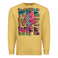 Antique Gold race wife wife wife lightningbolt Premium Sweatshirt - Zillion Design Studio
