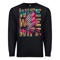 Black race wife wife wife lightningbolt Premium Sweatshirt - Zillion Design Studio