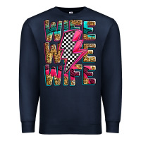 Navy race wife wife wife lightningbolt Premium Sweatshirt - Zillion Design Studio