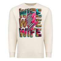 Sandshell race wife wife wife lightningbolt Premium Sweatshirt - Zillion Design Studio