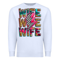 White race wife wife wife lightningbolt Premium Sweatshirt - Zillion Design Studio