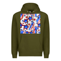 Army Green 4th of july flip flops seamless pattern Premium Hoodie - BundleAndBundleShop