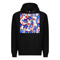 Black 4th of july flip flops seamless pattern Premium Hoodie - BundleAndBundleShop