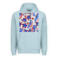 Blue Mist 4th of july flip flops seamless pattern Premium Hoodie - BundleAndBundleShop