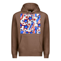 Chestnut 4th of july flip flops seamless pattern Premium Hoodie - BundleAndBundleShop