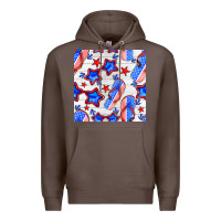 Coffee 4th of july flip flops seamless pattern Premium Hoodie - BundleAndBundleShop