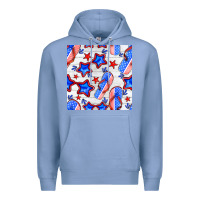 Colony Blue 4th of july flip flops seamless pattern Premium Hoodie - BundleAndBundleShop