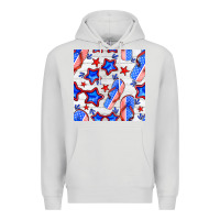 Dove Grey 4th of july flip flops seamless pattern Premium Hoodie - BundleAndBundleShop
