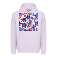 Lilac 4th of july flip flops seamless pattern Premium Hoodie - BundleAndBundleShop