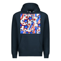 Navy 4th of july flip flops seamless pattern Premium Hoodie - BundleAndBundleShop