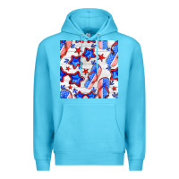 Ocean Blue 4th of july flip flops seamless pattern Premium Hoodie - BundleAndBundleShop