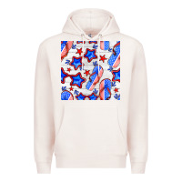 Pale Pink 4th of july flip flops seamless pattern Premium Hoodie - BundleAndBundleShop