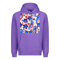 Purple 4th of july flip flops seamless pattern Premium Hoodie - BundleAndBundleShop