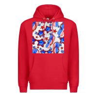 Red 4th of july flip flops seamless pattern Premium Hoodie - BundleAndBundleShop