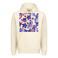 Sandshell 4th of july flip flops seamless pattern Premium Hoodie - BundleAndBundleShop