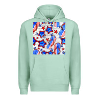 Seafoam 4th of july flip flops seamless pattern Premium Hoodie - BundleAndBundleShop