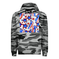 Slate Camo 4th of july flip flops seamless pattern Premium Hoodie - BundleAndBundleShop