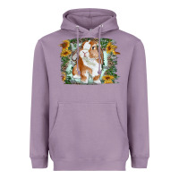Lavender Bunny With Flower Leopard Heavyweight Hoodie - RanaPortraitStore