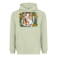 Matcha Bunny With Flower Leopard Heavyweight Hoodie - RanaPortraitStore