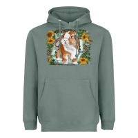 Sage Bunny With Flower Leopard Heavyweight Hoodie - RanaPortraitStore