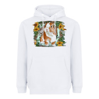 White Bunny With Flower Leopard Heavyweight Hoodie - RanaPortraitStore